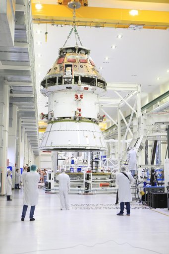 Orion Spacecraft Adapter (SA) Cone Install