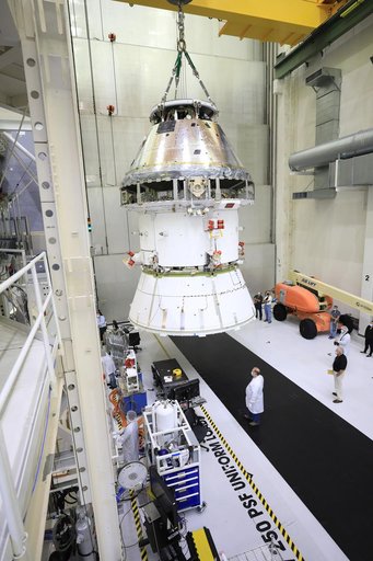 Orion Spacecraft Adapter (SA) Cone Install