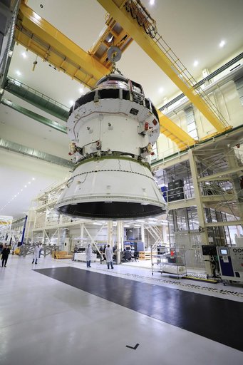Orion Spacecraft Adapter (SA) Cone Install