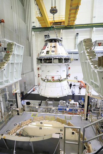 Orion Spacecraft Adapter (SA) Cone Install