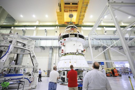 Orion Spacecraft Adapter (SA) Cone Install