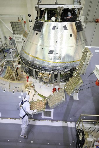Orion Spacecraft Adapter (SA) Cone Install
