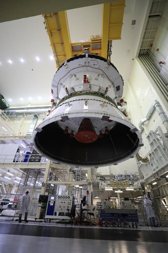 Orion Spacecraft Adapter (SA) Cone Install