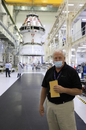 Orion Spacecraft Adapter (SA) Cone Install