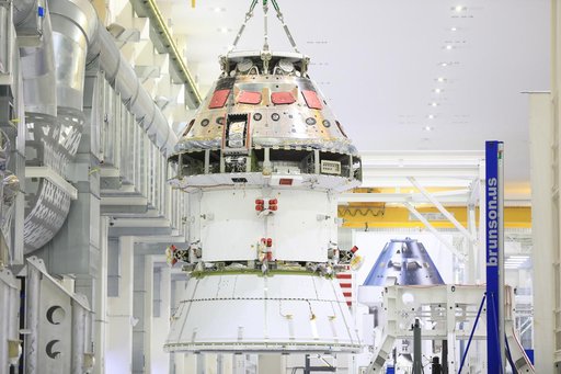Orion Spacecraft Adapter (SA) Cone Install