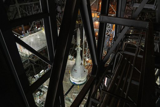 Artemis I Orion / SLS stack complete