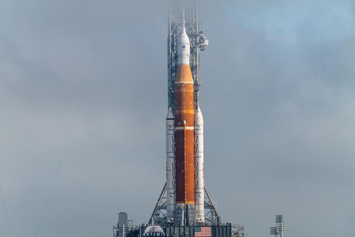 Artemis I on the launch pad