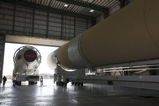 Delta IV H components arrive at KSC