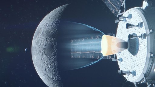 Artemis I artist's concept - lunar flyby