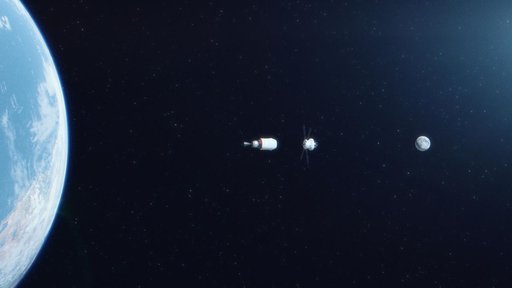Artemis I artist's concep - upper stage separation