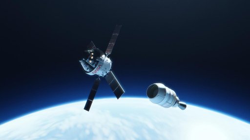 Artemis I artist's concep - upper stage separation