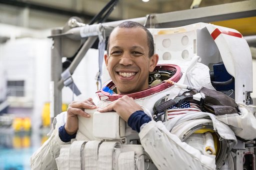 NASA astronaut Chris Williams participates in spacewalk training