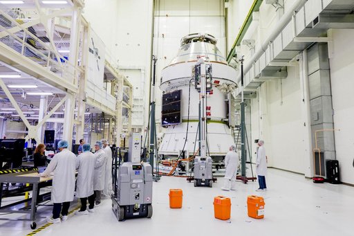 Artemis II Orion Solar Array Wings Installed