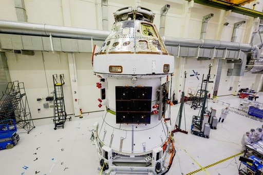 Artemis II Orion Solar Array Wings Installed