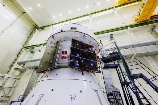 Artemis II Orion Solar Array Wings Installed