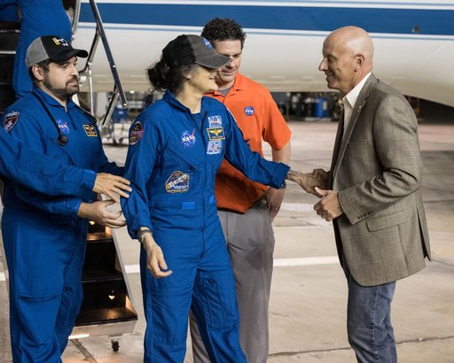NASA astronaut Suni Williams returns to Johnson Space Center