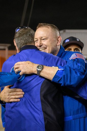 NASA astronaut Butch Wilmore receives a warm welcome at Johnson Space Center