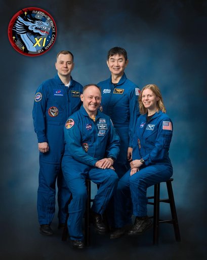 The official crew portrait of NASA's SpaceX Crew-11 members