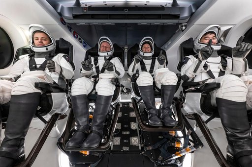 The crew of NASA’s SpaceX Crew-11 mission train for their upcoming trip