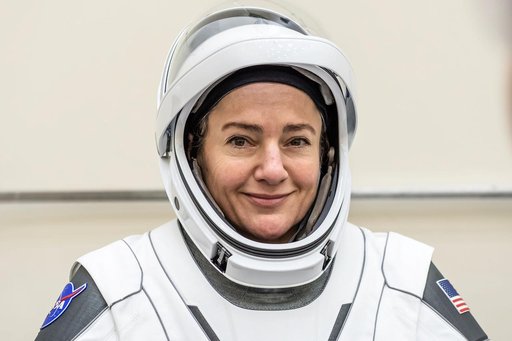 NASA astronaut Jessica Meir is photographed in her SpaceX pressure suit