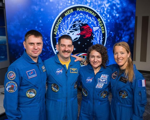 The four crew members representing NASA's SpaceX Crew-12 mission