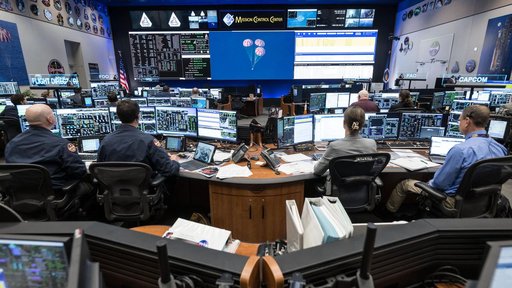 Artemis II Flight Control Team During Splashdown