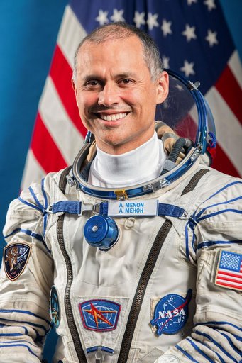 NASA astronaut and Soyuz MS-29 flight engineer Anil Menon poses for a portrait