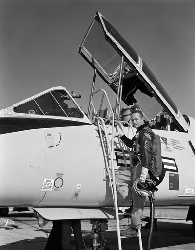 Astronaut M. Scott Carpenter in the cockpit of a T-106