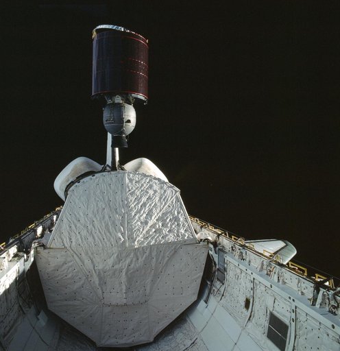 Satellite deployment during STS-5