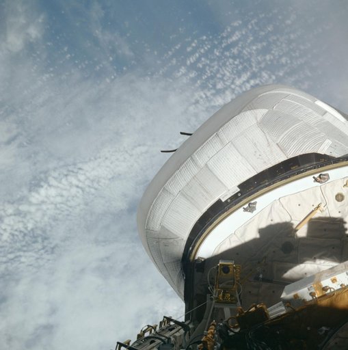 View of the starboard OMS pod of the STS-6 Challenger