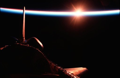 Earth limb at sunrise