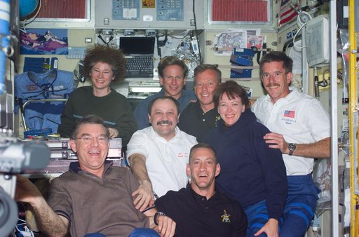 Expedition Two and STS-104 joint crew portrait