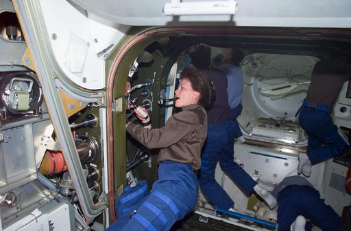 MS Kavandi installs cables in Quest airlock