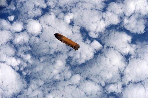View of STS-114 External Fuel Tank during separation