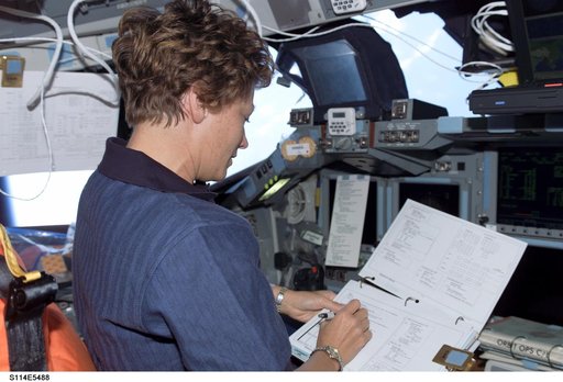 Collins on forward flight deck