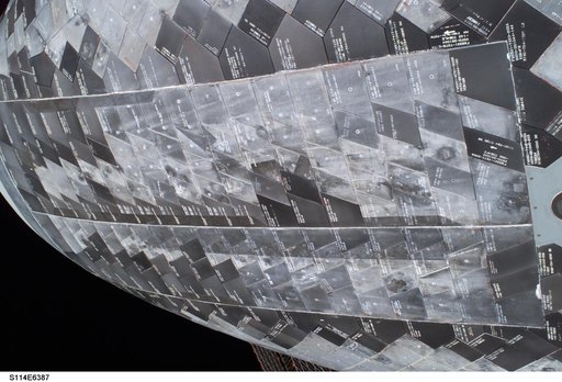 Tile survey seen during EVA 3