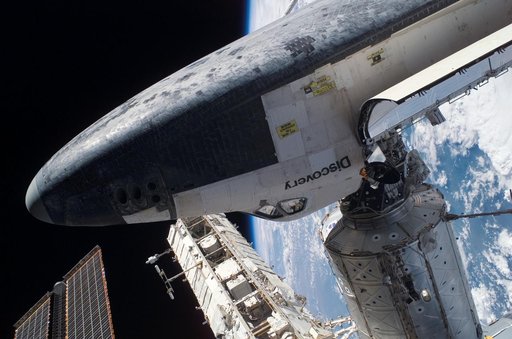 Tile survey seen during EVA 3