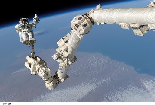 EVA 3 - Robinson on Canadarm2