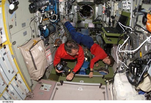 Robinson and Lawrence in Service module