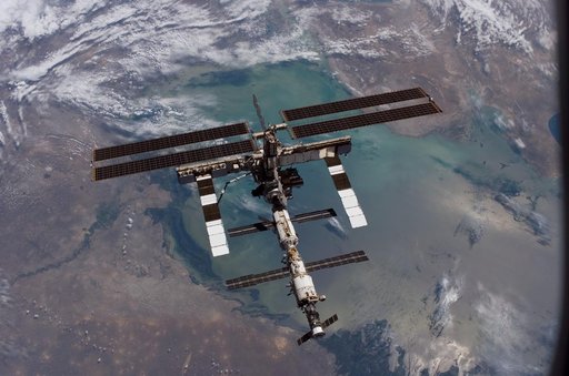 View of the ISS taken during flyaround by STS-114 crew