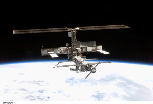 View of the ISS taken during flyaround by STS-114 crew