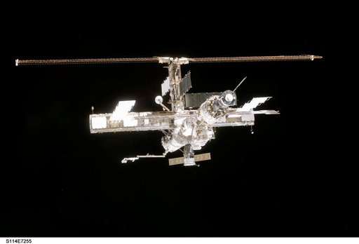 View of the ISS taken during flyaround by STS-114 crew
