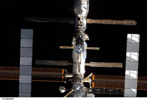 ISS during approach of the STS-115 Space Shuttle Atlantis
