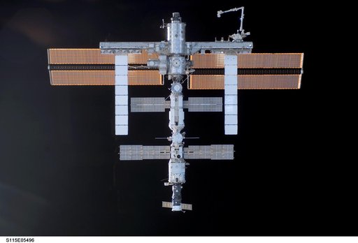ISS during approach of the STS-115 Space Shuttle Atlantis