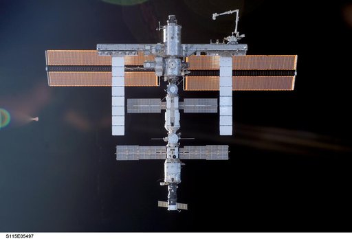 ISS during approach of the STS-115 Space Shuttle Atlantis