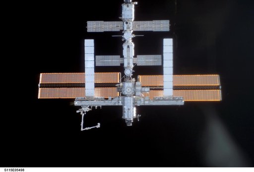 ISS during approach of the STS-115 Space Shuttle Atlantis