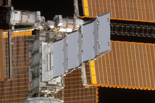 Flyaround view of the P4 Truss taken during STS-115