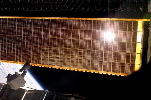 SAW on the ISS taken during STS-116 EVA 1