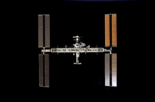 ISS during departure of the STS-117 Space Shuttle Atlantis