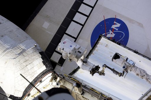 EVA during STS-117 / Expedition 15 Joint Operations